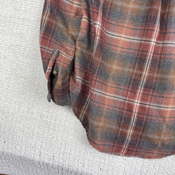 American Eagle Flannel Shirt Womens XS Boyfriend Fit Faded Red Amazingly Soft - Picture 13 of 16